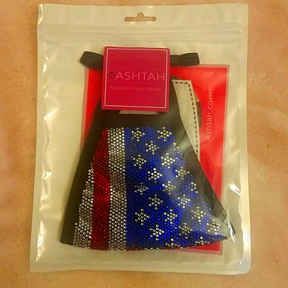 🇺🇸American🇺🇸 Bling Crystal Face Mask